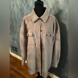 Who What Wear Collection Shacket “Greige” Sz 1x